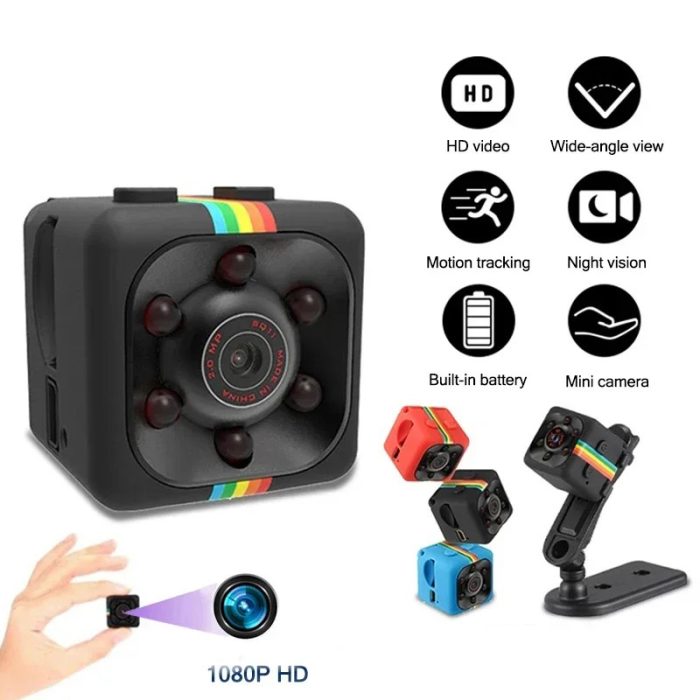 Mini 1080P Night Vision Camera with Wide-Angle Lens and Motion Detection