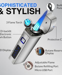 Electric Torch Lighter With Micro Usb Charging Cable