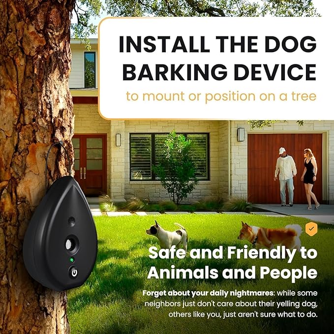 3 Level Bark Box Anti Bark Device And 75 Feet Neighbor Dog Silencer, Long-Range Ultrasonic Anti-Barking Device Stopper