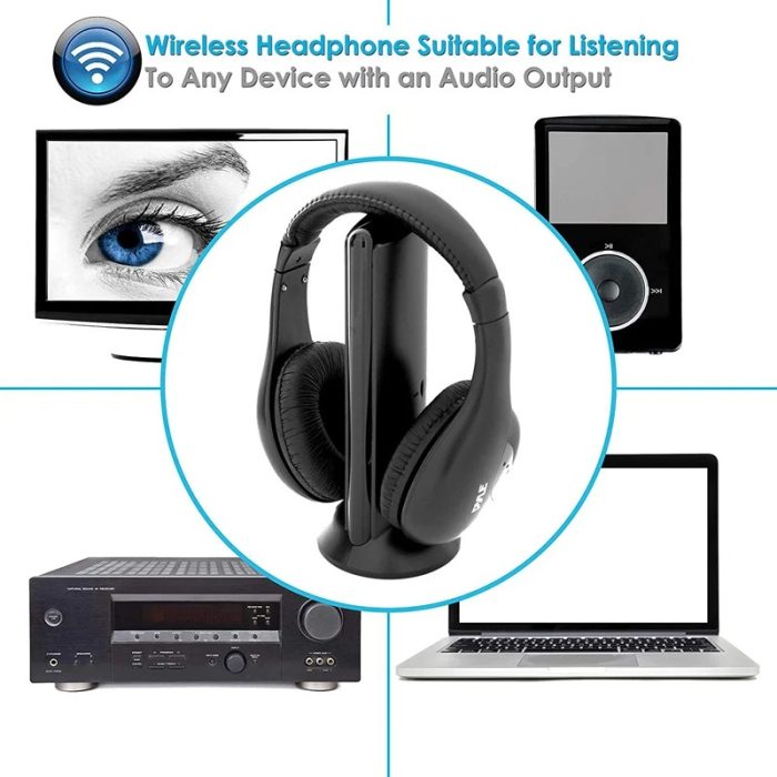 5-in-1 Wireless Headset with Hi-Fi Sound, FM Radio, and Monitoring Features