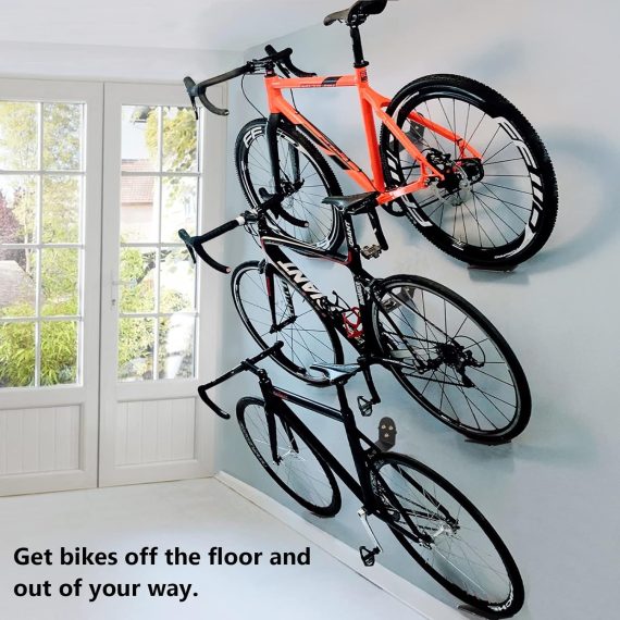 Bicycle Rack Wall Metal Hook Bicycle Mountain Bike Wall Bracket Premium Bike Wall Mount Hook Hanger Rack