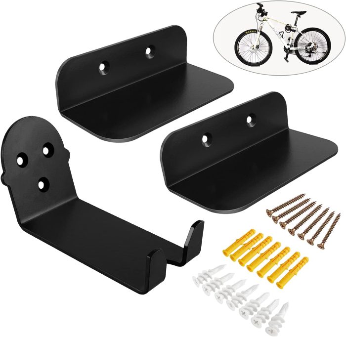 Bicycle Rack Wall Metal Hook Bicycle Mountain Bike Wall Bracket Premium Bike Wall Mount Hook Hanger Rack