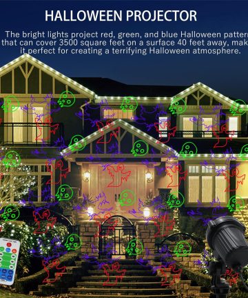 Halloween Outdoor Projection Light, Halloween Holographic Projector Light