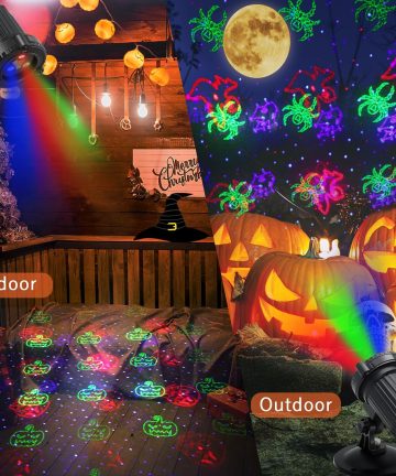 Halloween Outdoor Projection Light, Halloween Holographic Projector Light