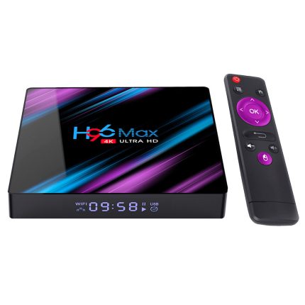 Smart TV Box H96 Max Android 11, Chipset RK3318 Quad Core 64bit with 2.4G WiFi 4K Ultra HD H.265 Streaming Media Player