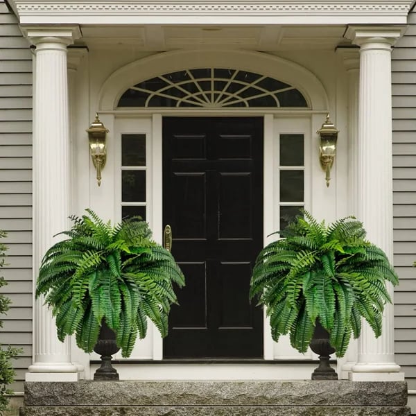 Uv Resistant Lifelike Artificial Boston Fern For Outdoors