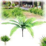 Uv Resistant Lifelike Artificial Boston Fern For Outdoors