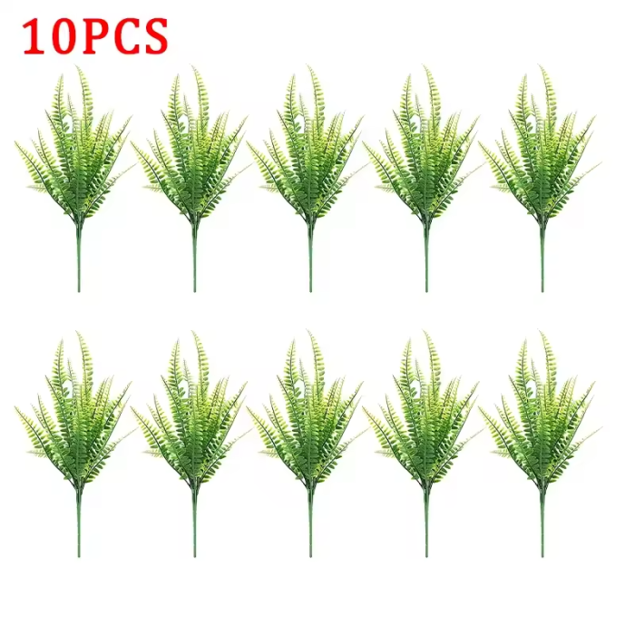 Uv Resistant Lifelike Artificial Boston Fern For Outdoors