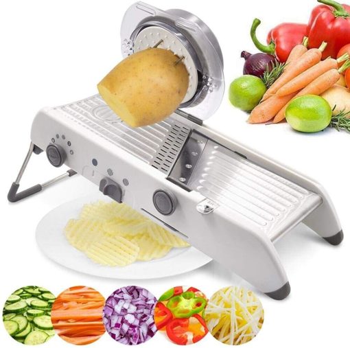 Mandoline Food Slicer for Kitchen, Adjustable Vegetable Chopper-Stainless Steel Food Chopper, Vegetable Slicer