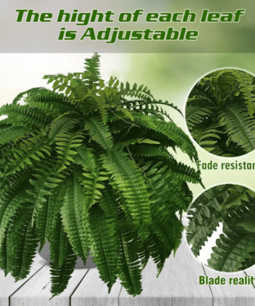 Uv Resistant Lifelike Artificial Boston Fern For Outdoors