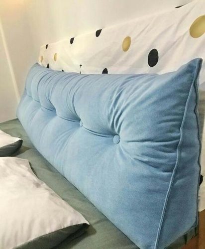 Large Triangular Headboard Pillows with Long Backrest Positioning Support Bolster Cushion, Wedge Bed Pillow Backrest Reading Pillow photo review