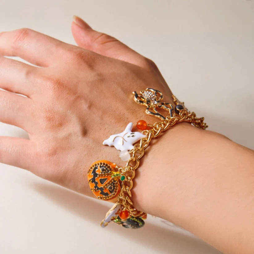 Halloween Charm Bracelet with Festive Spooky Charms (2)