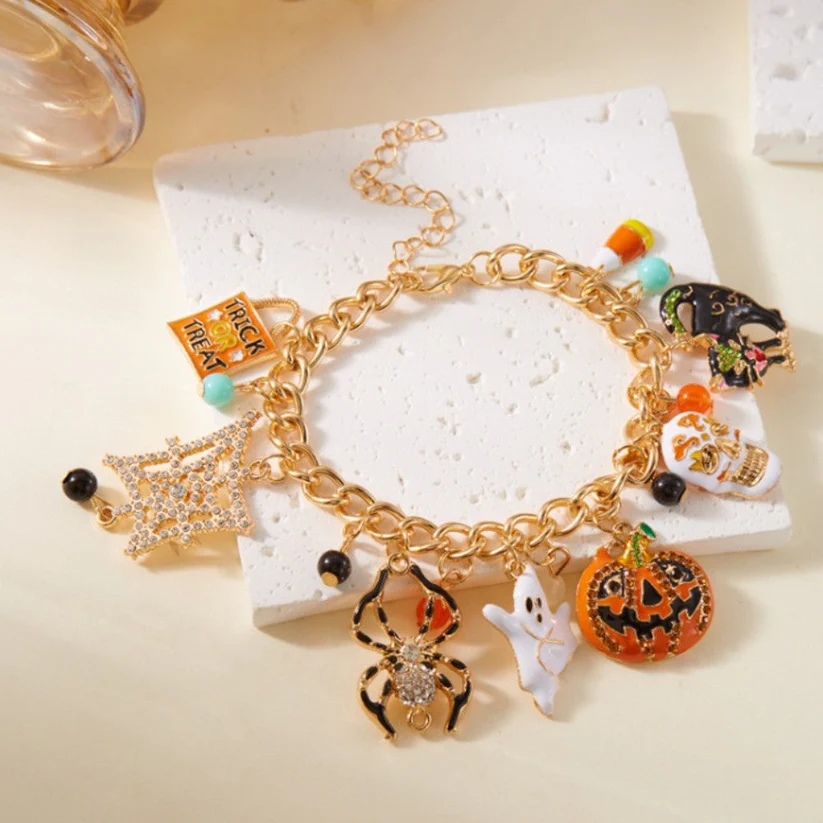 Halloween Charm Bracelet with Festive Spooky Charms (3)